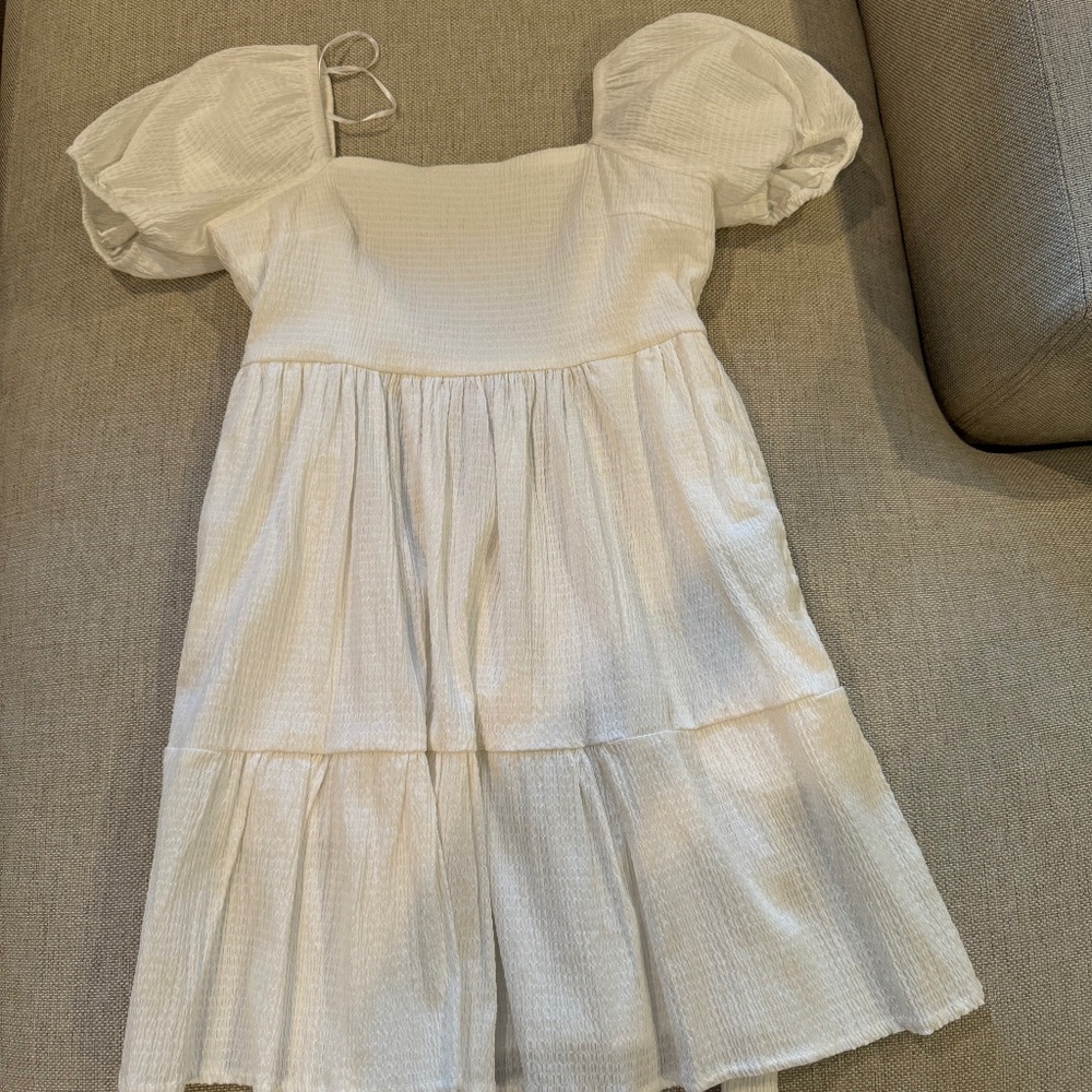 Franki - White Dress - Tie Back - Girl 10